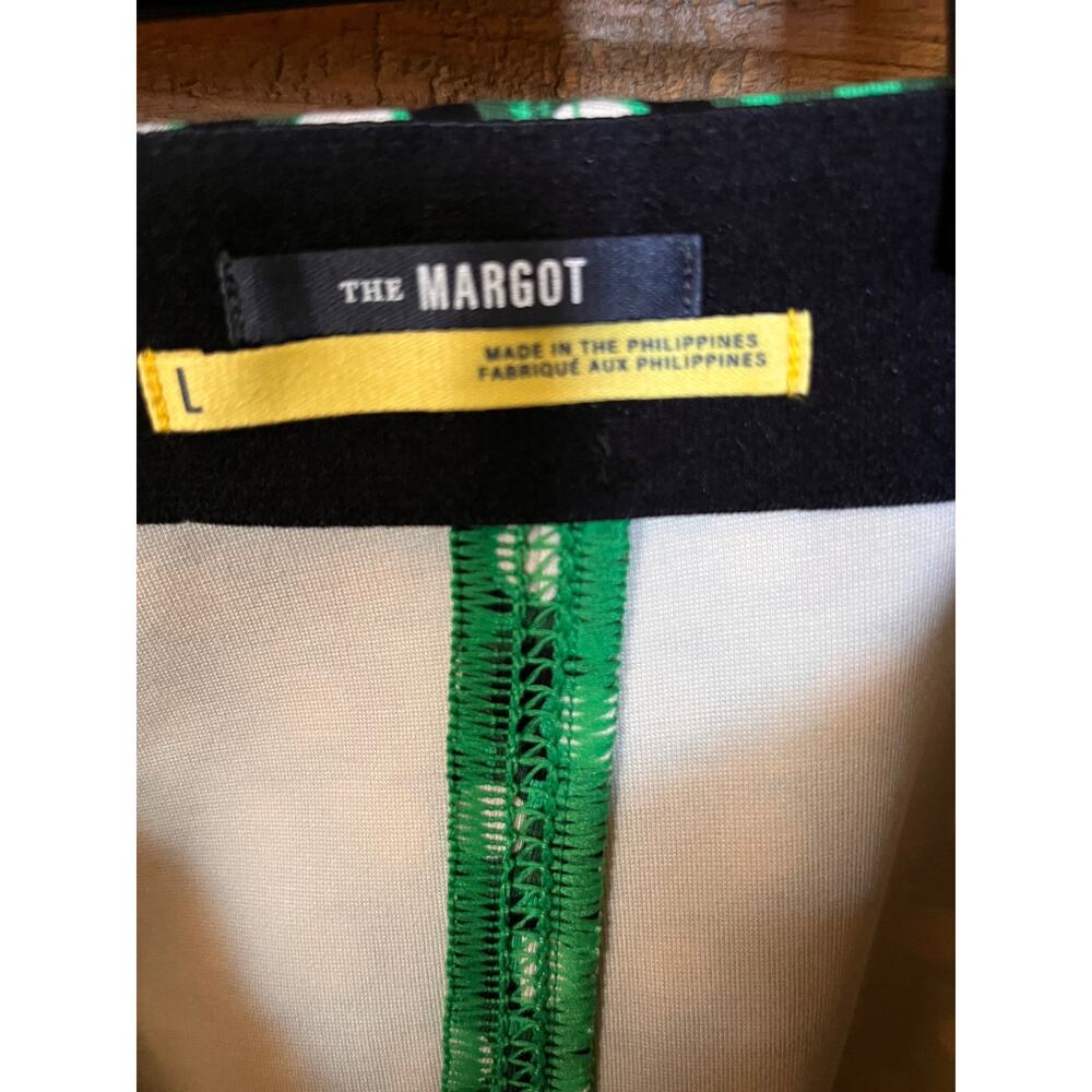 Maeve Green & White Geometric Cropped Pants - Picture 4 of 8